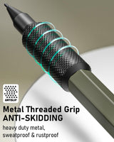 Nicpro 3 PCS 1.3 mm Mechanical Pencil Set 3 Colors with 36 Lead Refill, 3 Eraser - Weatherproof Metal MP2000 Heavy Duty Carpenter Pencil for Outdoor Marking Drafting Drawing Woodworking Nicpro