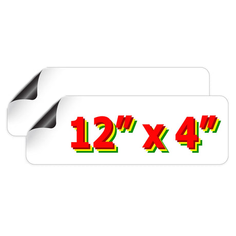 GEEKBEAR Blank Magnets for Cars (12 in x 4 in) - 2 Pack GEEKBEAR