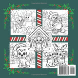 Christmas Puppies: 50 Comfy, Cozy, and Detailed Festive Puppy Coloring Book Pages for Quick Relaxation, Instant Holiday Fun, and the Ultimate Winter ... Teens, & Kids (Adorable Tails Coloring) WoodArtSupply