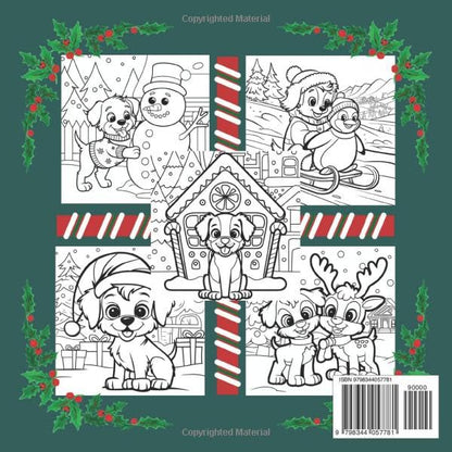 Christmas Puppies: 50 Comfy, Cozy, and Detailed Festive Puppy Coloring Book Pages for Quick Relaxation, Instant Holiday Fun, and the Ultimate Winter ... Teens, & Kids (Adorable Tails Coloring)