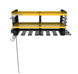 Permasteel Power Tool Organizer Wall Mount - 150 Lbs Load 3-Layer Heavy Duty Metal Storage Rack with Charging Station, Holds 6 Drills, 9 Hand Tools and 16 drill bits for Garage and Workshop, Yellow Permasteel