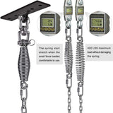 Dolibest Hammock Chair Hanging Kit, Heavy Duty Swing Hanger and 3.28ft Chain with Spring (6MM), Wall Ceiling Hooks for Yoga Indoor Playground Hanging Chair Hammock Chair4 Screws, 4 Expansion Screws Dolibest