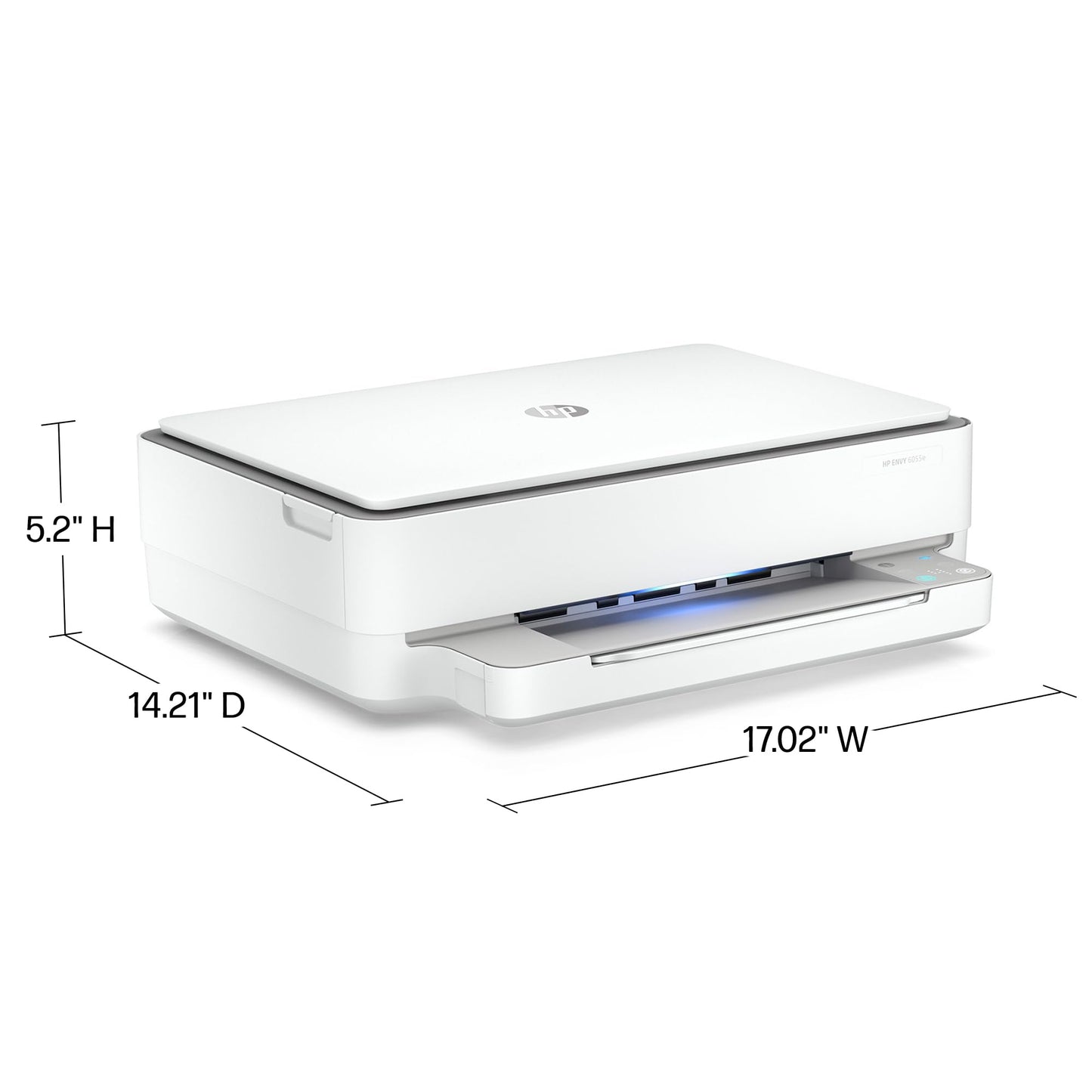 HP ENVY 6055e Wireless Color Inkjet Printer, Print, scan, copy, Easy setup, Mobile printing, Best-for-home, 3 months of Instant Ink included,white