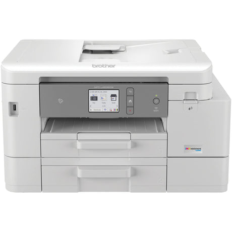 Brother MFC-J4535DW INKvestment -Tank All-in-One Color Inkjet Printer with NFC, Duplex and Wireless Printing Plus Up to 1-Year of Ink in-Box, White Brother