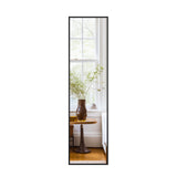 Delma Wall Mirror Full Length Mirror,Standing Mirror Full Body,Large Floor Mirror for Wall Door Bedroom Bathroom Living Room with Aluminium Frame(with Stand,56x15-Black) Delma