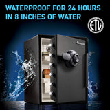 SentrySafe Black Fireproof Waterproof Floor Safe with Dial Combination Lock for Home or Office, 2.05 Cubic Feet, SFW205CWB SentrySafe