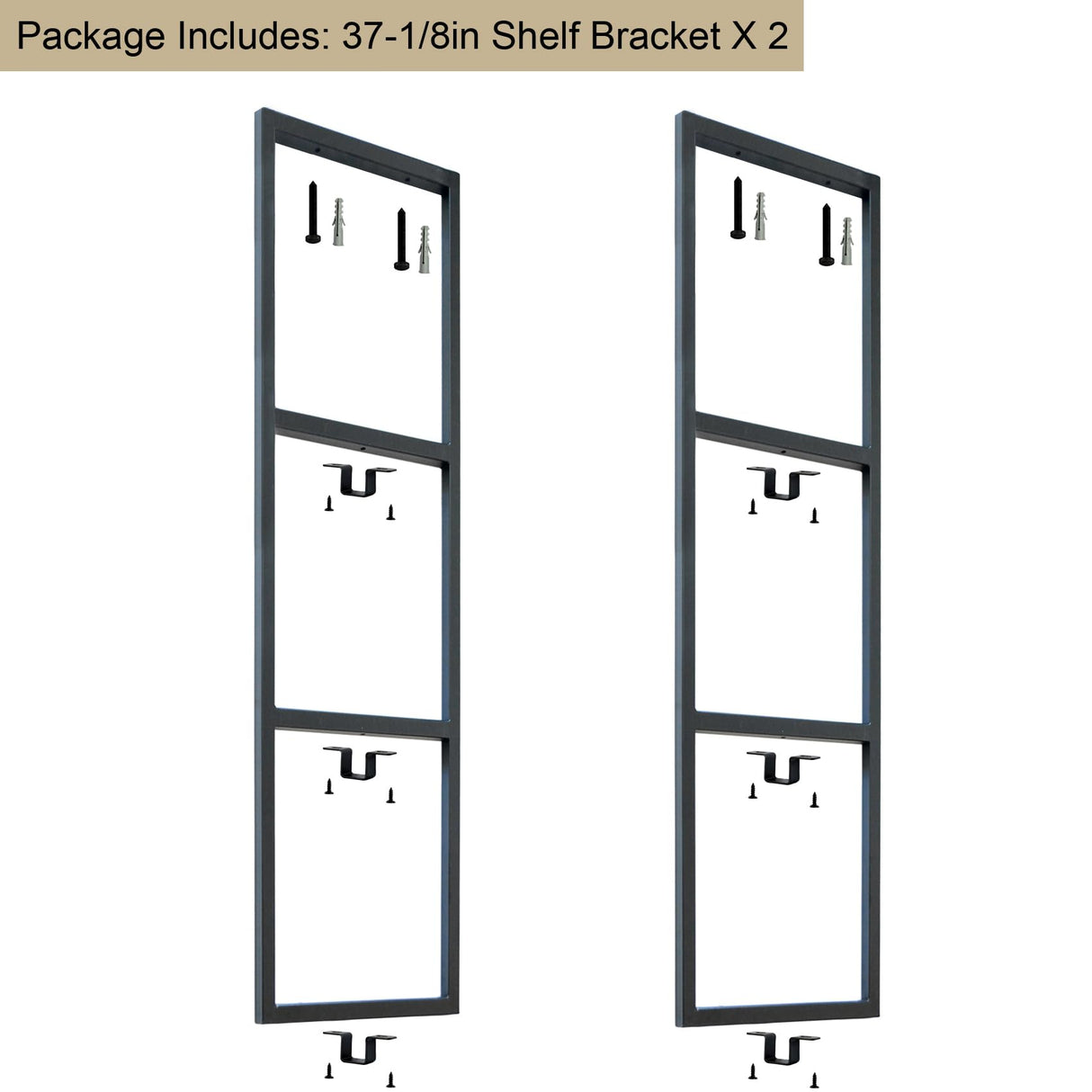 DIYHD 3-Tier Ceiling Mount Shelf Brackets,Industrial Rustic Black Storage Hanging Pipe Shelf,Max Load 100lbs,No Wooden Plank DIYHD