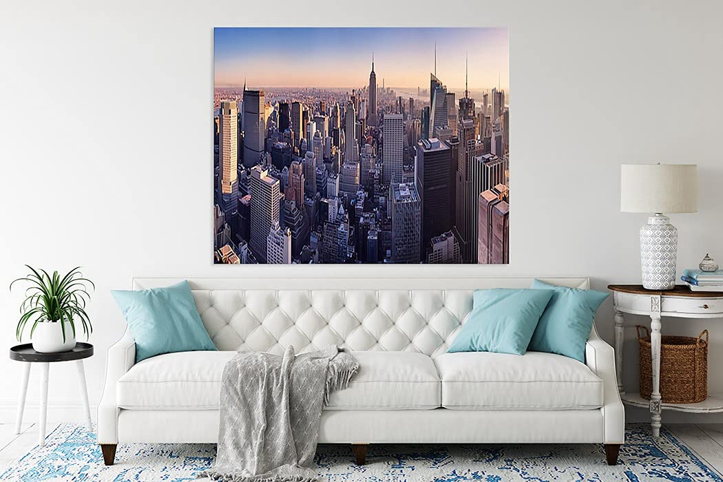 Diamond Painting City New York Skyline at Sunset USA Skyline City Aerial Building for Adult Painting Kits Diamond Art Perfect for Home Wall Decor 12"x16" Handmade Arting