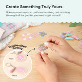 YOPPIX 140 PCS Acrylic Keychain Blank Set, Fruit Double-Sided UV DTF Stickers Acrylic Keychain Making Kits for Vinyl DIY Craft Project Employee Appreciation Gifts YOPPIX