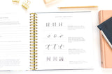 Pretty Simple Lettering: A Step-by-Step Hand Lettering and Modern Calligraphy Workbook for Beginners (Premium Spiral-Bound Hardcover) Paper Peony Press