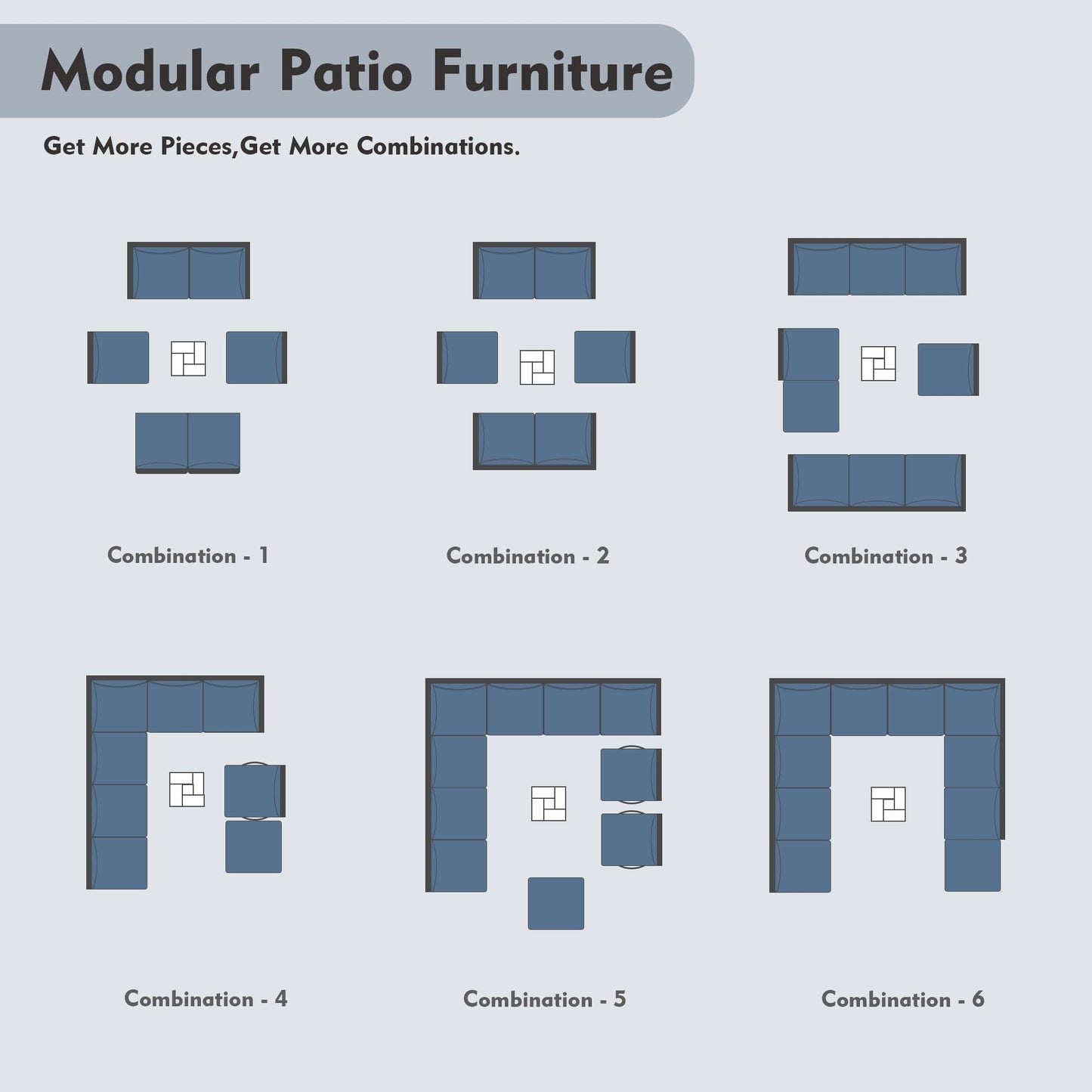 CAODOC 11 Pieces Outdoor Patio Furniture Set, Rattan Wicker Sectional Swivel Rocker Chairs Sets with Fire Pit, Swivel Glider Chairs, and Coffee Table - WoodArtSupply