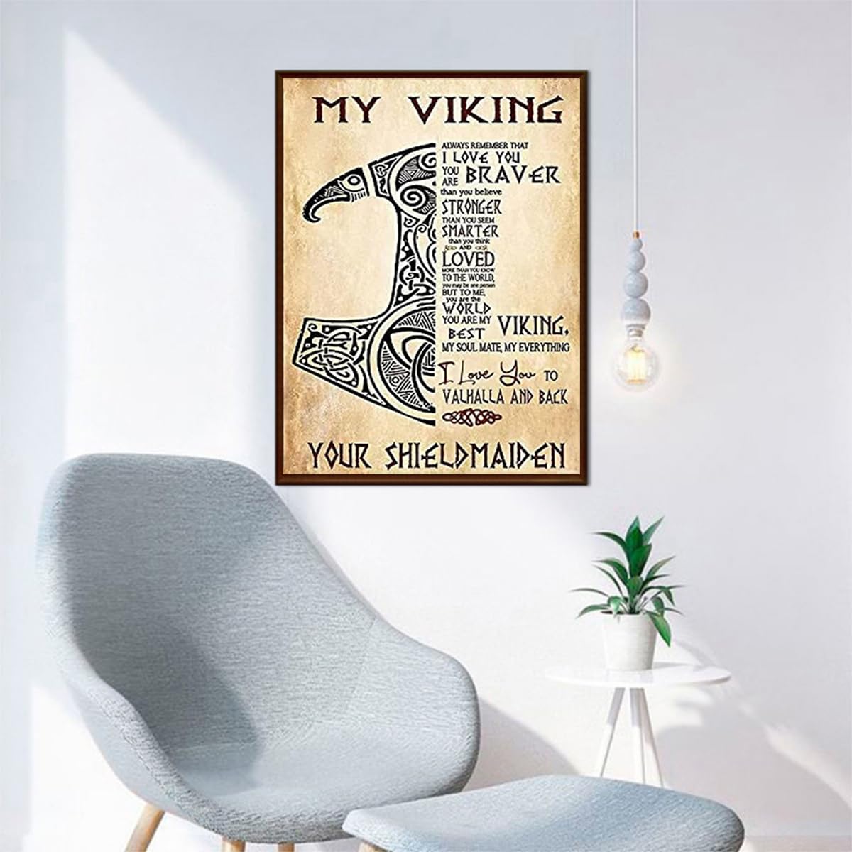 UPABLUNSO My Viking Diamond Painting Kits for Adults, Round Full Drill Diamond Painting Kits, 5D DIY Diamond Art Painting Kits for Home Wall Decor 12x16 inch UPABLUNSO