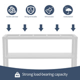 Fizgot Fish Tank Stand Metal Aquarium Stand,55-75 Gallon Aquarium Turtle Tank, 48.4 x 14.8 x 29.1Inch, Reptile Terrariums and Breeder Tank Stand（White ） Fizgot