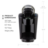 Keurig K-Compact Single-Serve K-Cup Pod Coffee Maker, with 3 Brew Sizes, Smart Start Feature, 36oz Removable Reservoir, Black Keurig