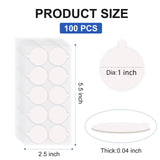 Hasefam 100Pcs Double Sided Tape for Acoustic Foam Panels, Removable Mounting Tape Wall Strong Adhesive Sound proofing Transparent Putty Clear Sticker Heavy Duty 1inch Round Hasefam