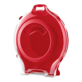 Sterilite Clear Lid Stackable Nesting Storage Christmas Holiday Wreath Box with Handle, Feet, and Latches for Up to 24 inch Wreaths, Red (4 Pack) Sterilite