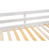 Linique Detachable Twin XL over Queen Bunk Bed Frame with Ladder - White Linique