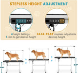 Sunvasagoo Electric Dog Grooming Table - Professional Quiet Motor, Non-Slip Desk Mat, Height Stepless Adjustable, Unique Smooth Edge Wrap, and Heavy-Duty Frame Construction. Sunvasagoo