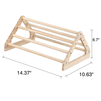 GINTUTO Chicken Perch Strong Pine Wooden Chick Jungle Gym Roosting Bar, Chick Perch Toys for Coop and Brooder for Large Bird Baby Chicks Parrot Hens (Large) - WoodArtSupply