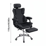 pofluany Gaming Chair Ergonomic Office Chair Home Office Desk Chairs with Footrest High Back Video Game Chair Reclining Computer Chair with Lumbar Support (Black) pofluany