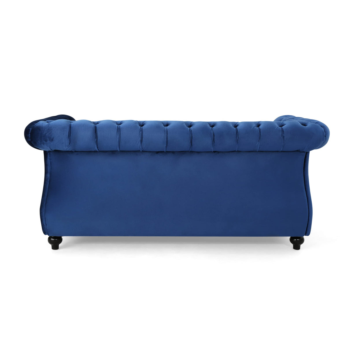 Merax 61" Retro Chesterfield Loveseat Sofa with Button Tufted and Rolled Arm, Small Comfy Cloud Couch Sofas, Love Seat for Bedroom, Office, Living Room & Apartment, Easy Assembly Furniture, Blue Merax
