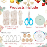 ACRNIGHEET Snowflake Christmas Macrame Kit 4PCS Boho Wall Hanging Decoration for Winter DIY Snow Macrame Kit for Adults Beginners with Step by Step Instructions ACRNIGHEET