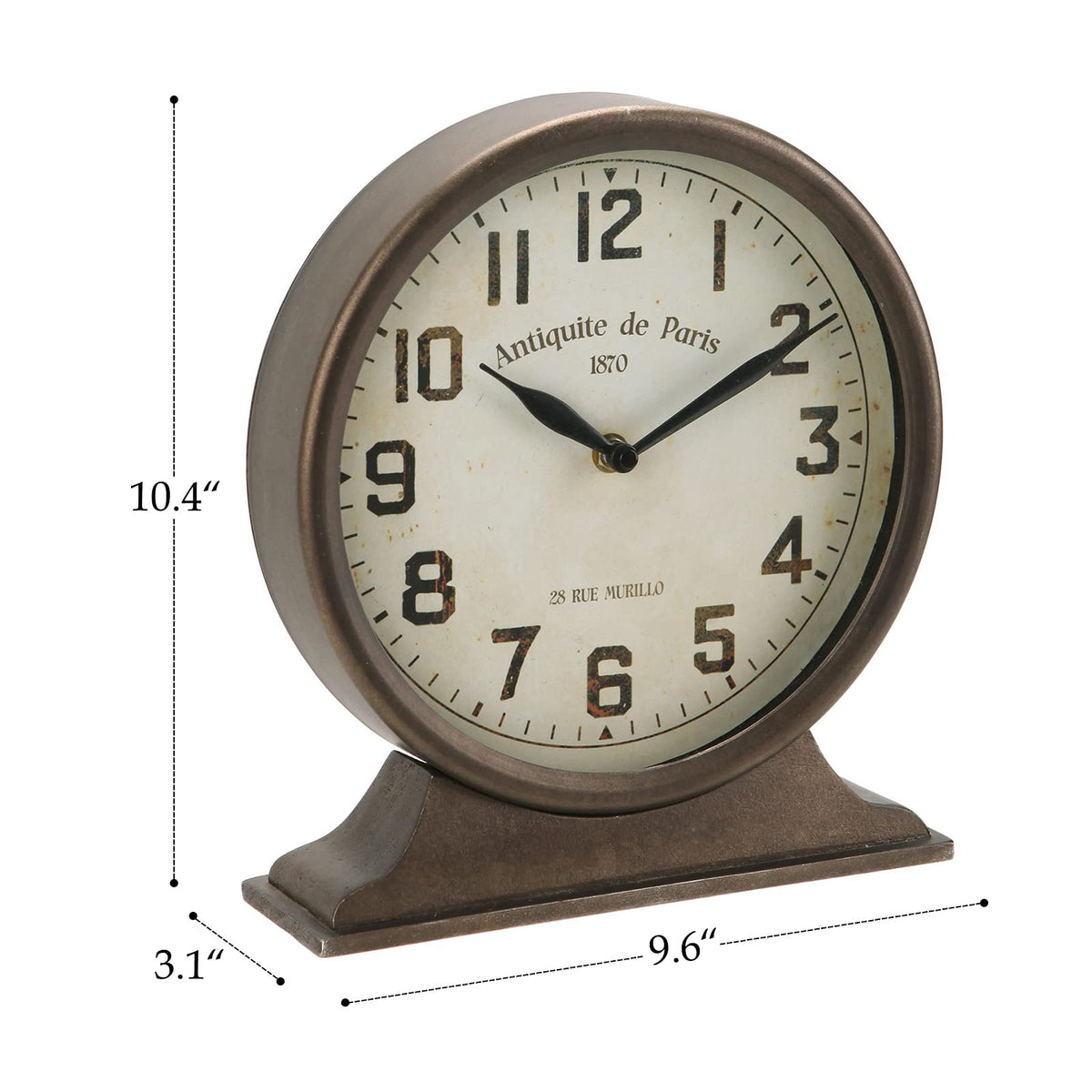 NIKKY HOME Antique Mantel Clock, Battery Operated Decorative Desk Table Clock for Home, Office, Living Room, Bed Room, Brown NIKKY HOME