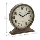 NIKKY HOME Antique Mantel Clock, Battery Operated Decorative Desk Table Clock for Home, Office, Living Room, Bed Room, Brown NIKKY HOME