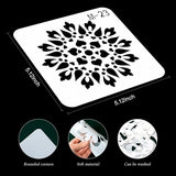 Kinteshun Mandala Painting Stencil Reusable Laser Cut Rock Painting Drawing Template Floor Wall Tile Fabric Furniture Stencils DIY Kit for Decoration (Small Size,5X5") Kinteshun