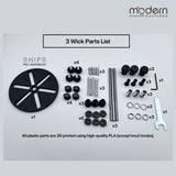 Adjustable Candle Wick Centering Tool – 3-Wick Holder for Candle Making Kit – Wick Setter Tool, Wick Placement Device, Candle DIY Accessory – Handmade in USA Modern Wayfarer