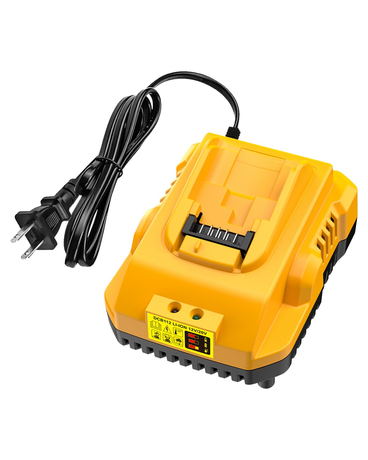 DCB112 Charger Replacement for Dewalt Battery Charger Compatible with Dewalt 12V 20V Max Lithium Battery DCB201 DCB204 DCB205 DCB206 DCB120 DCB127 DCB112 DCB115 DCB118 DCB107 DCB105 DCB102(Ye - WoodArtSupply