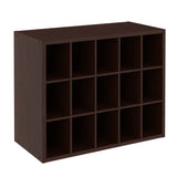 ClosetMaid 15 Cube Stackable Storage Organizer for Shoes, Bags, Crafts, Hobbies with Wood Shelves, for Closet, Entryway or Mudroom, Espresso ClosetMaid