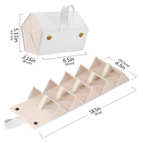 MoKo Sunglasses Organizer with 5 Slots, Foldable Travel Glasses Storage Case Holder Eyewear Display Box, White MoKo