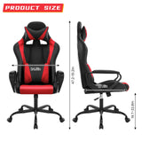 Gaming Chair for Adults Office Gaming Chair with Massage - Heavy Duty Ergonomic Racing Chair with Lumbar Support and Adjustable Arms RROCOSIA