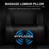 GTPLAYER Gaming Chair, Computer Chair with Footrest and Lumbar Support, Height Adjustable Game Chair with 360°-Swivel Seat and Headrest and for Office or Gaming (Faux Leather, Black) GTPLAYER