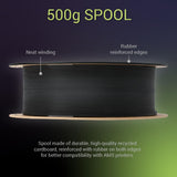 Polymaker Fiberon PETG-RCF Filament Black 1.75mm 0.5kg, Recycled Carbon Fiber Reinforced PETG 3D Printing Filament Ideal for Drone and Automotive Products POLYMAKER