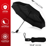 Repel Umbrella Windproof Travel Umbrellas for Rain - Easy Auto Open Close, Durable & Compact Umbrella, Strong Fiberglass Frame, Waterproof Canopy - Backpack, Purse, Portable Umbrella for Travel Repel Umbrella