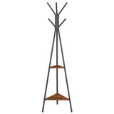 VASAGLE Coat Rack Freestanding, Coat Hanger Stand, Hall Tree with 2 Shelves, for Clothes, Hat, Bag, Industrial Style, Rustic Brown and Black URCR16BX VASAGLE