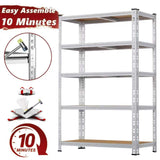 ZEUKMXOO 2200LBS Garage Storage Shelving Unit, 70.8''H 5-Tier Heavy Duty Storage Shelves, Adjustable Utility Shelf, Metal Rack for Basment Pantry Closet, Garage ZEUKMXOO