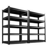 Garage Shelving 2500lb Heavy Duty Shelving Adjustable Metal Shelvings Garage Storage Shelves 5 Tier Utility Shelvin Unit Metal Shelf Rack for Basement Industrial Black 72''H*35.4''W*15.7''D,2 Pack ZIWJHK
