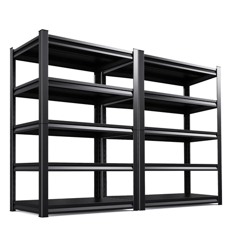 Garage Shelving 2500lb Heavy Duty Shelving Adjustable Metal Shelvings Garage Storage Shelves 5 Tier Utility Shelvin Unit Metal Shelf Rack for Basement Industrial Black 72''H*35.4''W*15.7''D,2 Pack ZIWJHK