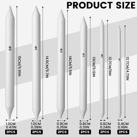 18Pcs Blending Stumps for Drawing, Paper Art Blenders, Art Blending Pencils Supplies, Drawing Pencils for Student Artist Charcoal Sketch Painting Tools, Shading Pencil for Sketching Supplies Tyqour