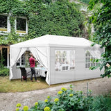 10x20 FT Party Tent, Outdoor Wedding Tents for Parties, Canopy Event Tent with 6 Removable Sidewalls, Waterproof Gazebo Shelter for Birthday Parties, Weddings, BBQs & Events (10X20FT-6Sides White) YYANDC