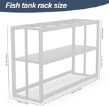 Fizgot Fish Tank Stand Metal Aquarium Stand,55-75 Gallon Aquarium Turtle Tank, 48.4 x 14.8 x 29.1Inch, Reptile Terrariums and Breeder Tank Stand（White ） Fizgot