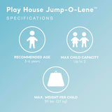 Intex Inflatable Jump-O-Lene Trampoline Bounce House with Crawl-Thru Door & Net - Indoor & Outdoor Backyard Blow-Up Bouncy Playhouse for Kids Ages 3-6 Intex