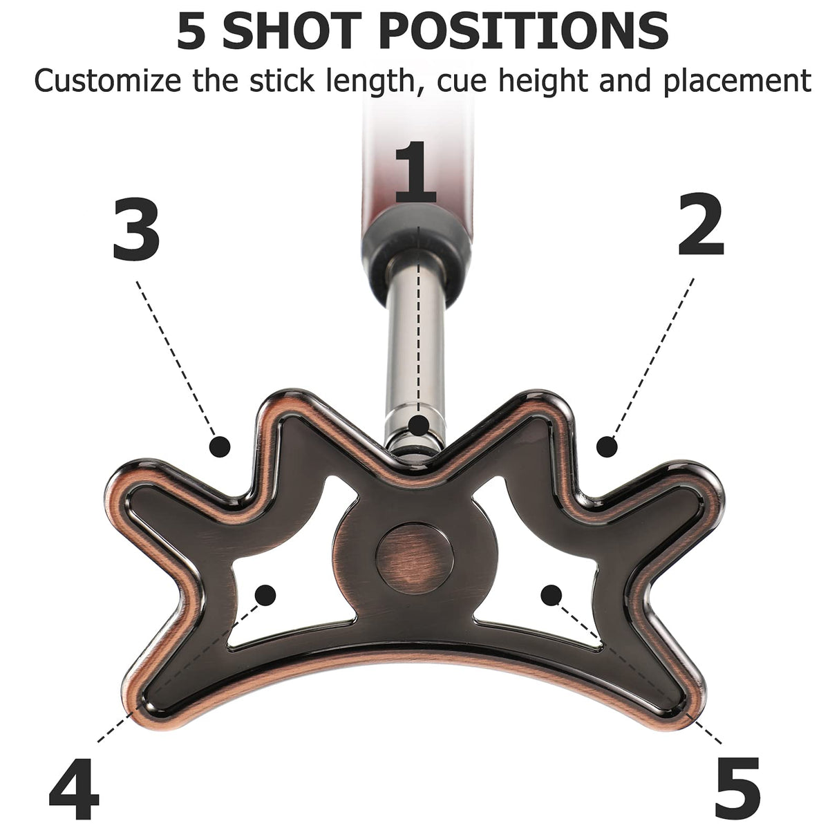 Sumind Retractable Pool Bridge Stick - Billiards Cue Bridge with Removable Head and Wooden Handle, Ideal for Pool Table Play(Brown) Sumind