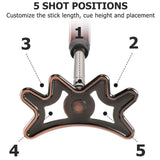 Sumind Retractable Pool Bridge Stick - Billiards Cue Bridge with Removable Head and Wooden Handle, Ideal for Pool Table Play(Brown) Sumind