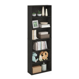 Furinno Jaya Simply Home Free Standing 6-Tier Open Storage Bookcase, Espresso Furinno