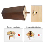 Wood Furniture Legs 6 inch Sofa Legs Pack of 4,Couch Legs Square Brown,Mid century desk legs,Sofa replacement parts, For Dresser legs Sideboard Recliner couch Circle chair Couch riser Coffee Table SHANJUE