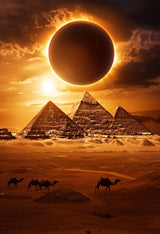 DIY 5D Diamond Art Painting Kits Sun and Camel Egyptian Pyramids Full Drill Round Diamond Art Paint by Number Kits for Beginner Crystal Cross Stitch for Wall Decoration(30x40cm) Generic